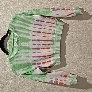 Treasure & Bond Tye-dye Knit Cropped Sweater Size 7/8